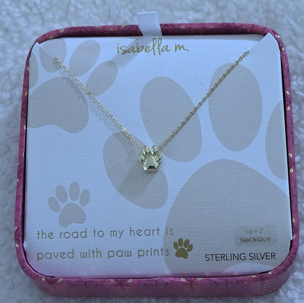 Isabella M. Dainty Gold💛 Paw🐾 Pendant Necklace - NIB - Picture 2 of 15